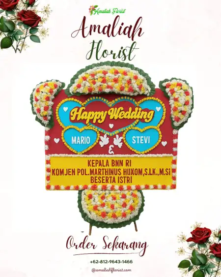 Papan Bunga Pernikahan Sidoluhur